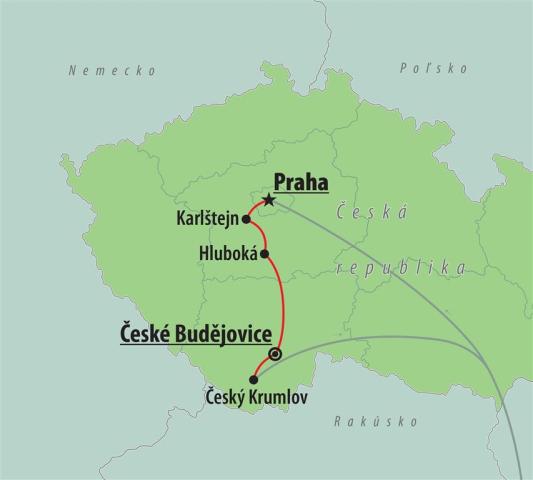 CK , autobusový poznávací zájazd, Praha - zámky a hrady v Čechá