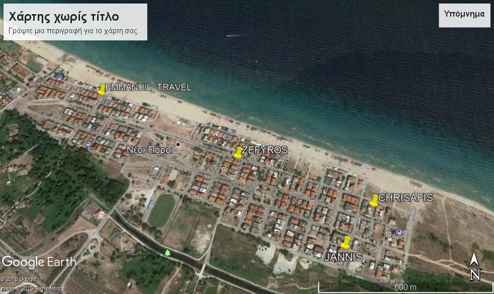 Nei Pori - mapka apartmánových domov a partnerskej CK Emmanouil