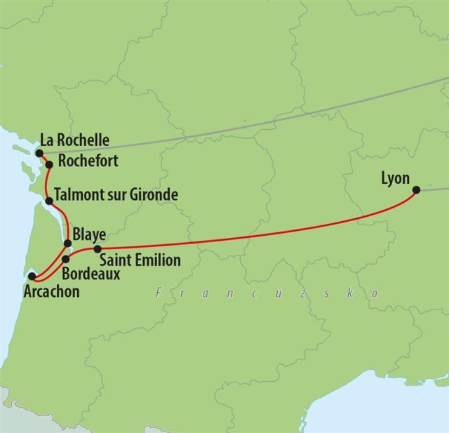 CK , autobusový poznávací zájazd, Pobrežie Atlantiku s Bordeaux