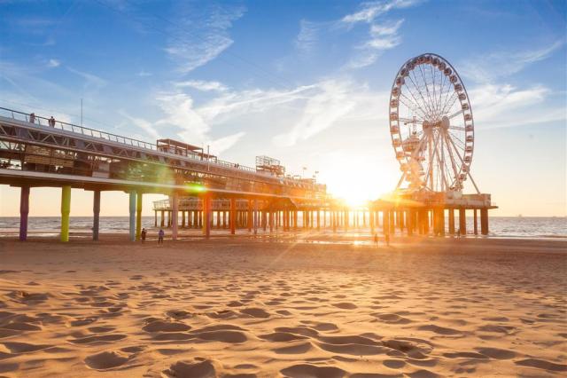 CK , Letecký poznávací zájazd, pláž Scheveningen