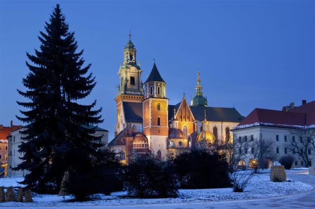 Predvianočný Krakow z východu