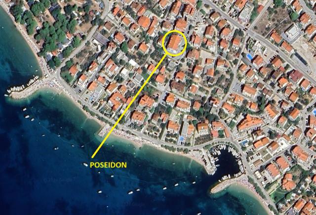 Chorvátsko - Vodice - Srima - apartmány Poseidon - poloha