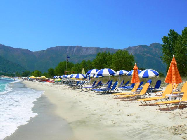 Thassos - Skala Panagia - pláž Golden Beach
