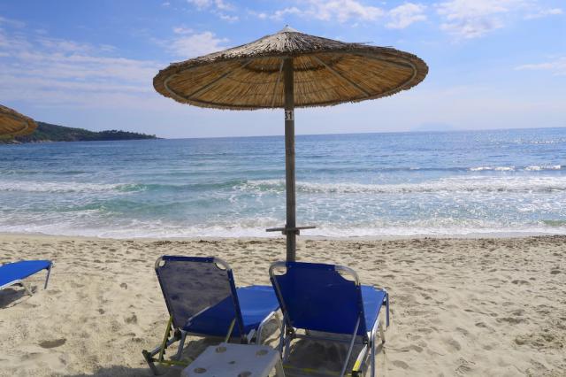 Thassos - Skala Panagia - pláž Chrissi Ammoudia