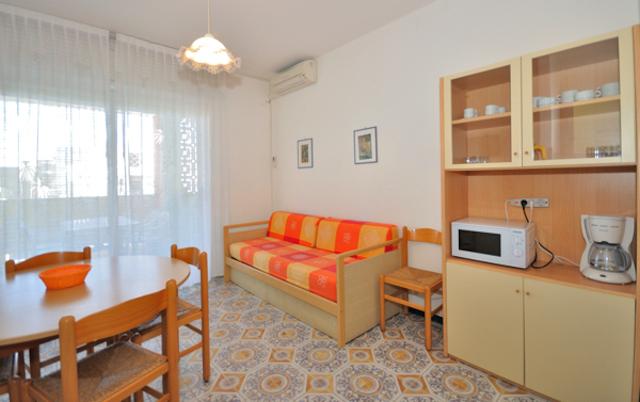 Apartmány Cormoran typ C4+2 denná miestnosť
