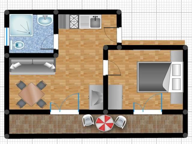 Vila Neda-Maršić - až čtyřlůžkový apartmán č. 5 - Gradac - Chor
