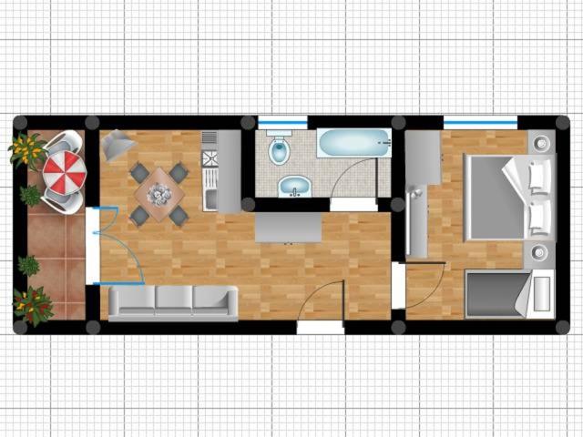 Vila Neda-Maršić - až pětilůžkový apartmán č. 3 - Gradac - Chor