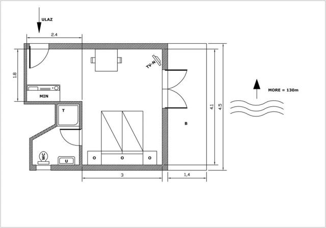 Vila Neda-Maršić - až třílůžkové studio č. 6 - Gradac - Chorvat