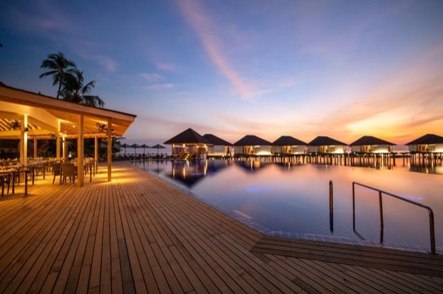 Elaidhoo Maldives by Cinnamon Malamathi Restaurant & pool View