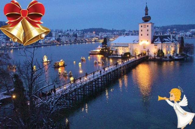 Romantický advent na jazere Traunsee, vodný zámok Orth a Sankt Pölten