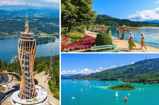 Jazero Wörthersee, obľúbené miesto rakúskej smotánky a hrad Hochosterwitz