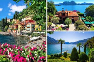 Jazero Lago di Como, miesto pravých romantikov a Borromejské ostrovy Letecky