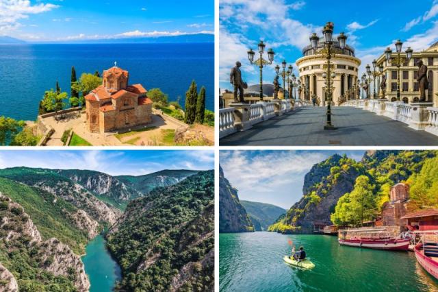 Krásy a zaujímavosti Severného Macedónska, azúrový kaňon Matka a jazero Ohrid LETECKY