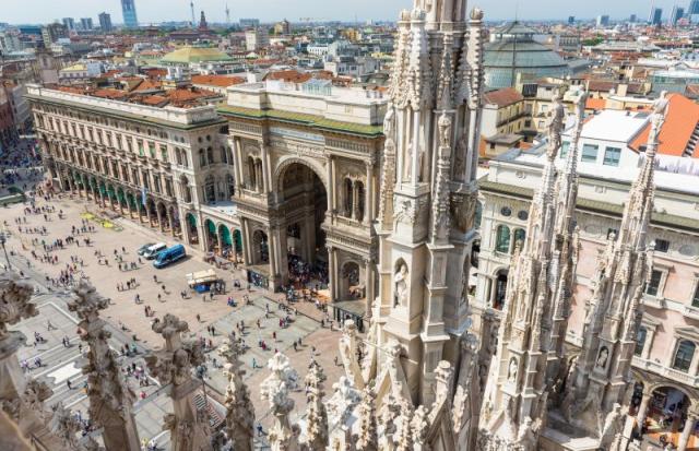 Štýlové Miláno a historické Bergamo LETECKY