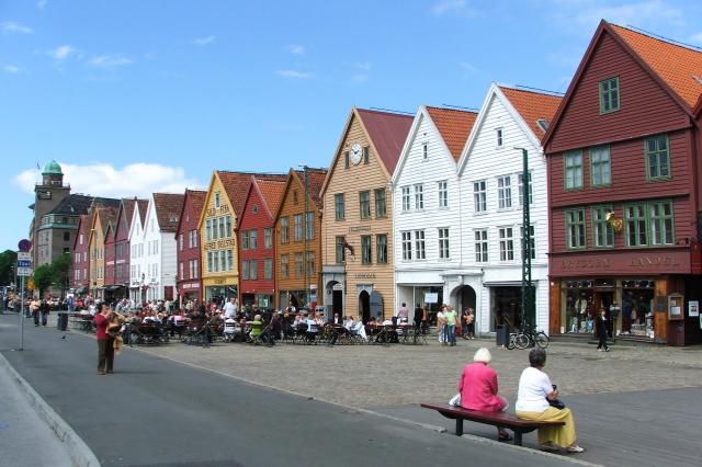 Bergen- lodní přístav Bryggen