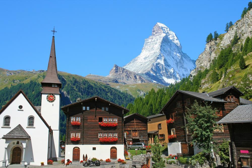 Švýcarsko s výhledy na Matterhorn