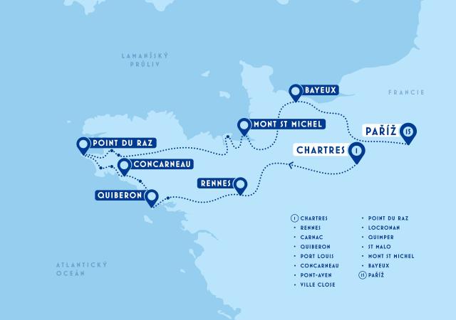 Bretaň a Normandie - perly Francie