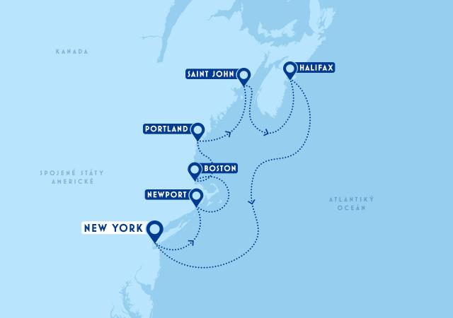 Plavba z New Yorku po východním pobřeží