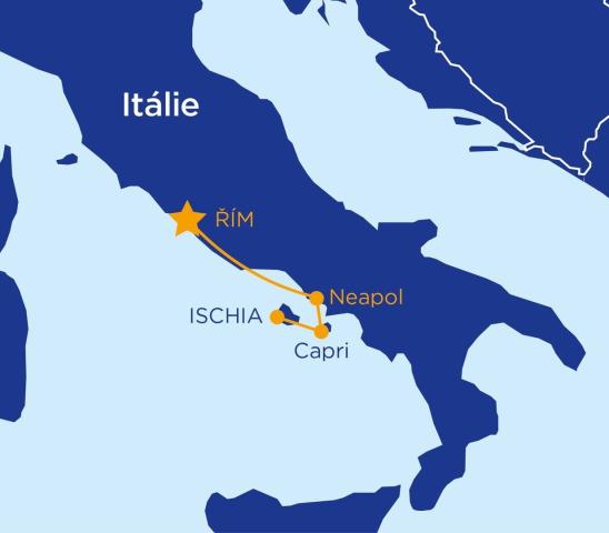 Řím - Neapol - Capri - Ischia